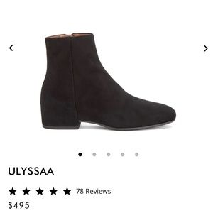 Aquatalia Ulyssa ankle boot in black suede size 7